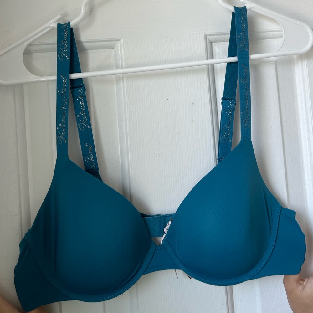 Victoria’s Secret Lightly Lined Demi Bra, Dark Turquoise, 34C (great condition)